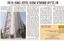 28 בניינים משותפים שופצו בחיפה בשנת 2019
